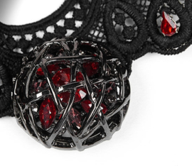 Punk Rave Red Ruby Gothic choker