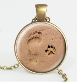 Glazen hanger met ketting Dog Lover 2