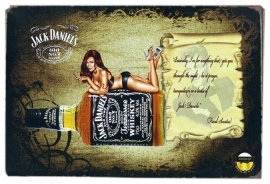 Blikken metalen wandbord Jack Daniel's 8 - 20 x 30 cm