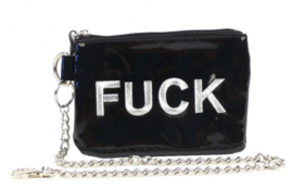 Portemonnee met ketting - Fuck - 9 x 14 cm