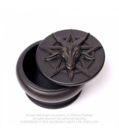 Alchemy England - The Vault - Baphomet doos zwart - 8.5 x 8.5 x 6 cm