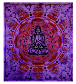 Bedsprei / wandkleed Boeddha paars 200 x 220 cm