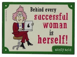 Blikken metalen wandbord Auntie Acid - Successful - 21 x 15 cm