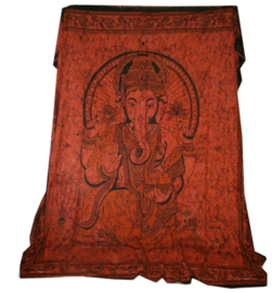 Bedsprei Ganesha oranje 240 x 210 cm