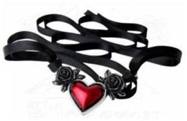 Alchemy Gothic ketting - Bloodheart Rose