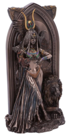 The Priestess - bronskleurig beeld - Egyptisch - Isis Cleopatra Hathor - 27 cm hoog