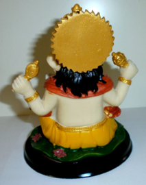 Ganesha gekleurd met boek 14 cm hoog