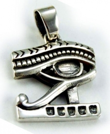 925 zilveren kettinghanger Egyptische Oog van Horus 3 x 2 cm