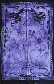 Wandkleed Hindu God Ganesha paars  - 80 x 110 cm