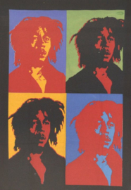 Muurkleed Bob Marley Warhol style - 80 x 110 cm