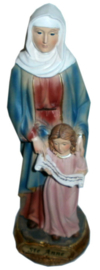 St. Anne met Maria als kind - polystone beeld - 20 cm hoog