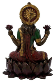 Lakshmi op Lotus - 11 cm hoog