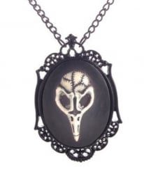 Gothic horror steampunk camee ketting vogelschedel