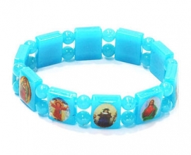 Icoonarmband neon turquoise