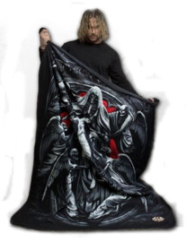 Spiral Direct - Reaper's Door - fleece deken met dessin van Magere Hein en Engelen - 150 x 200 cm