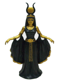 Zwart en gouden staande Cleopatra - 26 cm hoog