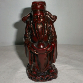 Rode resin beeld Chinese god