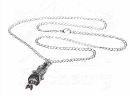 Alchemy Gothic nekketting - Awaiting The Eventide - hangende vleermuis - 4.2 cm