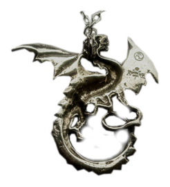 Alchemy Gothic nekketting - The Whitby Wyrm - Vampier Drakenketting - 6 x 6  cm