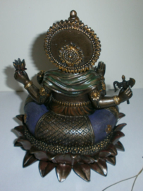 Ganesha bronskleurig beeld - 20 cm hoog 3