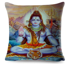 Kussenhoes Hindu God - Shiva zittend - 45 x 45 cm