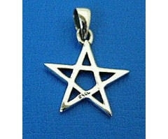 925 zilveren kettinghanger Pentagram - 1.5 cm doorsnee