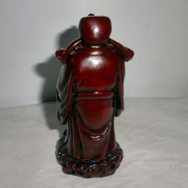 Rode resin beeld Chinese god