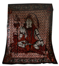 Bedsprei / wandkleed Shiva rood bruin 210 x 240 cm 2