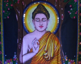 Muurkleed Buddha - c.a. 80 x 110 cm