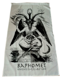 Wandkleed vlag bedsprei - Baphomet - Eliphas Levi - 150 x 90 cm