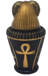 Egyptische Canopic Vaas Amon Ra 14 cm hoog