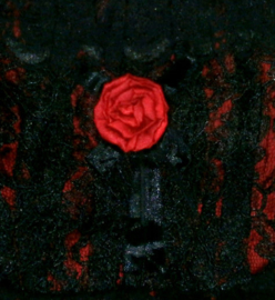 Darkstar Jordash Gothic rood zwart kanten handtas