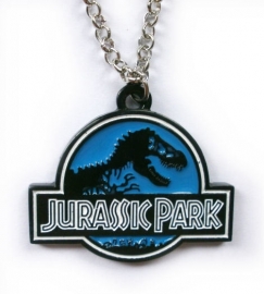 Metalen ketting movies Jurassic Park blauw