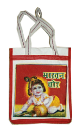 Bollywood Bag Indiase katoenen shopper - Krishna - 35 x 30 x cms