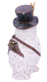 Cogsmith's Owl - Steampunk Uil met Bril en Hoge Hoed - 23.5 cm hoog