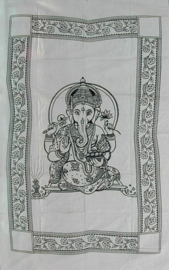 Bedsprei Ganesha wit 150 x 210 cm (1 pers)