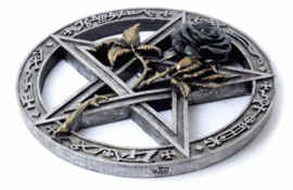 Alchemy of England The Vault - Ruah Vered Wall Mount  Altar Piece - pentagram met roos - 24 cm doorsnee