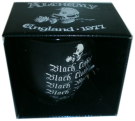 Alchemy of England - zwarte keramieke koffie mok - Black - 10,5 cm hoog