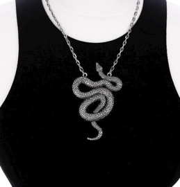 Restyle nekketting zilveren slang - Satanische collier