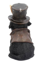 Cogsmith's Dog Steampunk hond in hoge hoed - 21 cm hoog