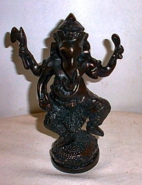 Ganesha dansend donkerbruin 17 cm