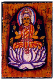 Batik wandkleed van Nepal - Lakshmi - 60 x 90 cm