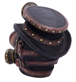 Mechanical Oxygenation Steampunk Cybergoth Doodskop 18 cm hoog