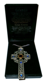 Galraedia - Crux Cross - Keltisch kruis met strass steentjes - For Winning against Odds