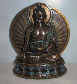 Sakyamuni Boeddha met achterblad 15 cm