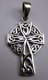 925 zilveren kettinghanger Keltisch Kruis 4 x 2 cm