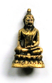 Minibeeld messing Thaise Boeddha 3.3 cm hoog 3