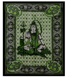 Bedsprei / wandkleed Shiva groen 210 x 240 cm