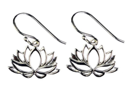 925 zilveren oorbellen Lotusbloemen