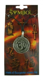 Pewter hanger met OHM symbool